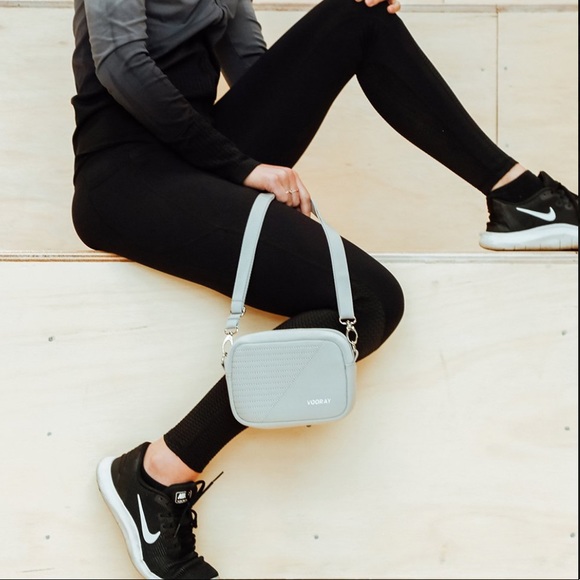 vooray Handbags - Vooray Sidekick Crossbody Grey Moto